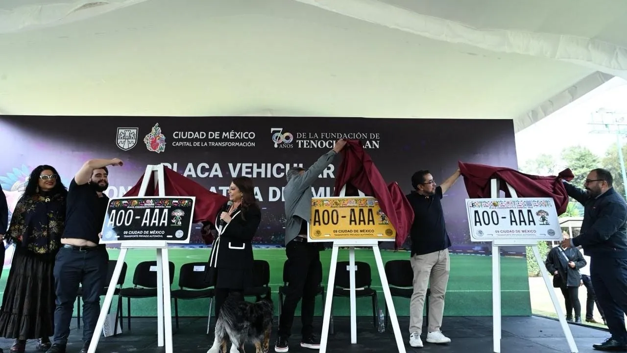 Presentan las placas vehiculares conmemorativas de la Copa del Mundo 2026
