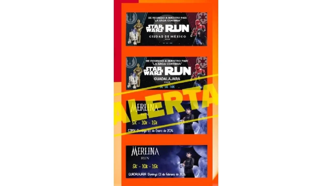 Profeco alerta por fraude en carreras falsas con temáticas de Star Wars y Merlina