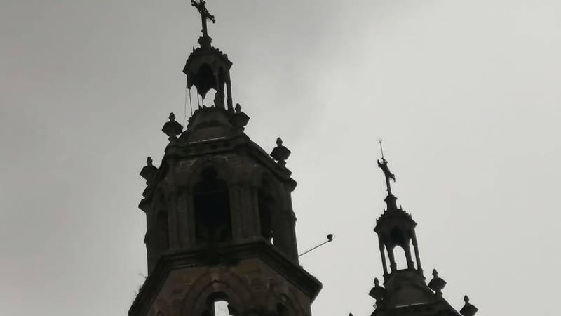 Catedral de Tepic con daño estructural 