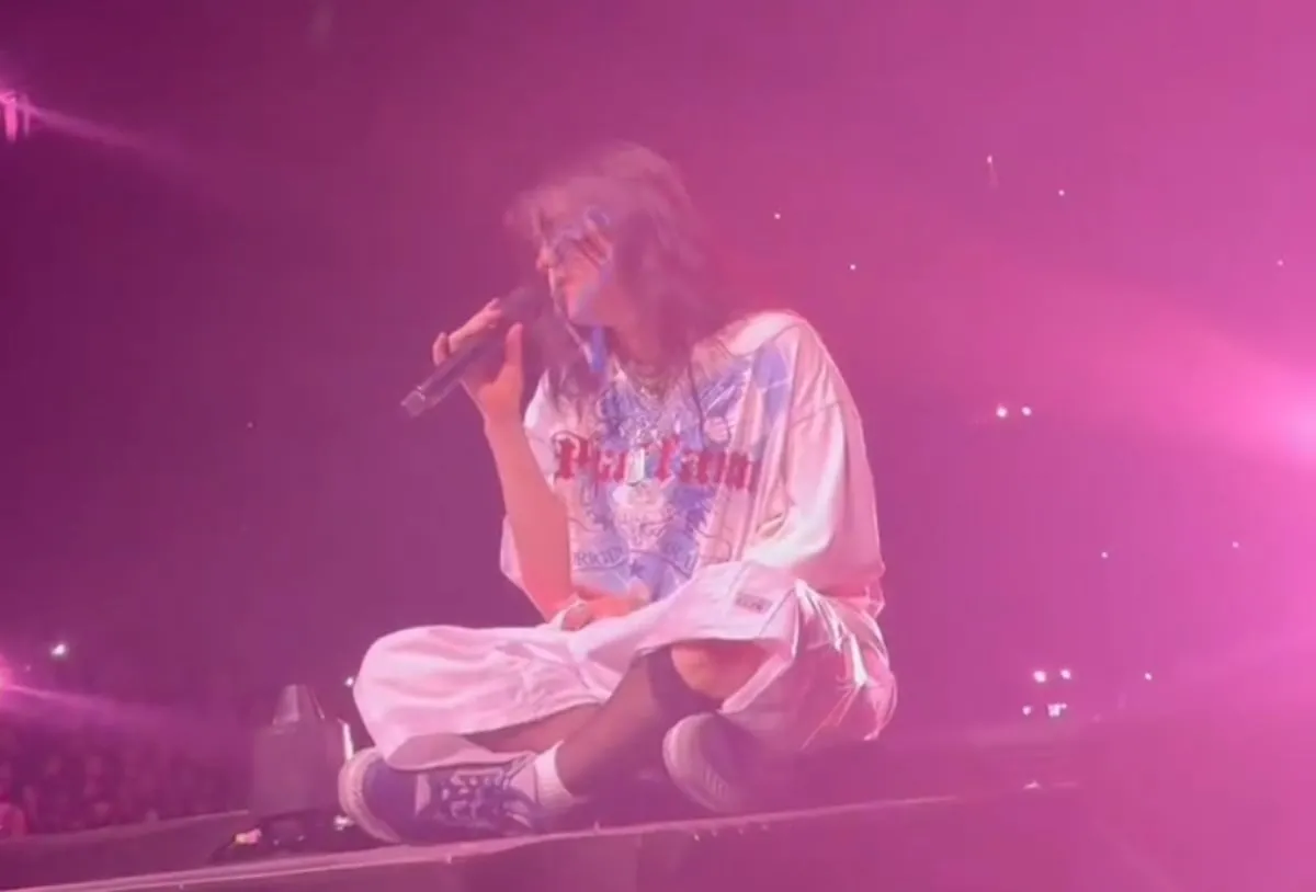 Golpean a Billie Eilish en la cara con un objeto durante un concierto (Videos)