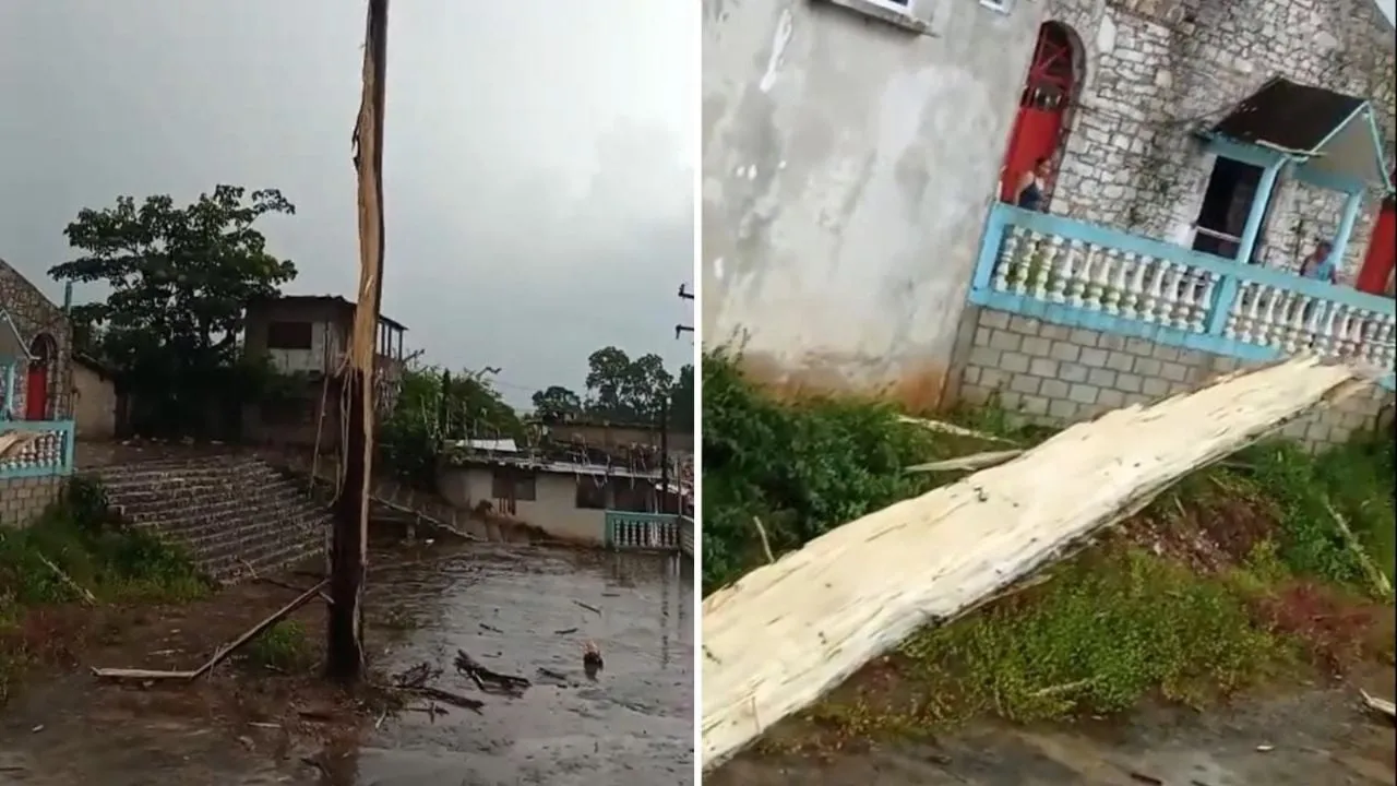 Rayo impacta y destruye poste de Voladores de Papantla en Puebla (Video)