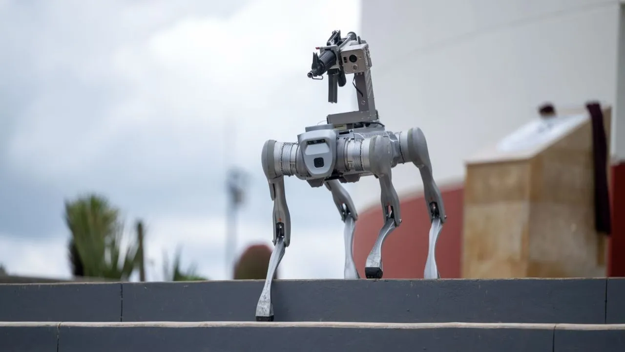 Perro robot vigilará Zacatecas; puede portar armas y realizar rescates