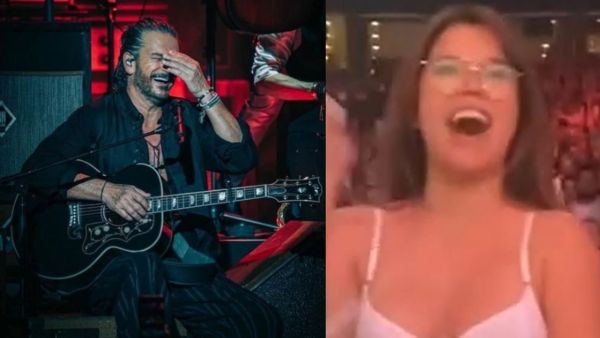 Fan de Ricardo Arjona se quita la ropa en el concierto VIDEO 