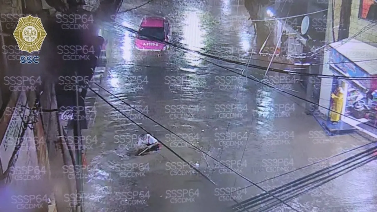 Caos por lluvias en CDMX; inundaciones, encharcamientos y suspensión en transporte (Video)