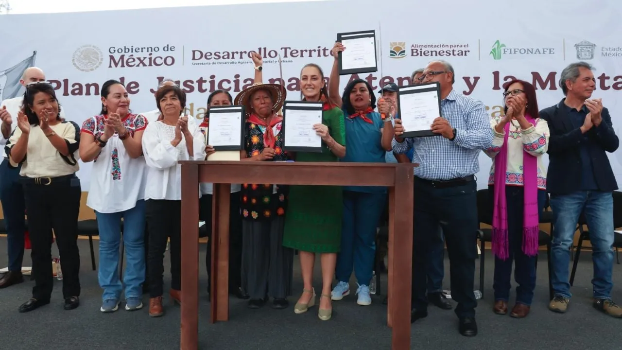 “Defendemos la soberanía”: Sheinbaum desde San Salvador Atenco