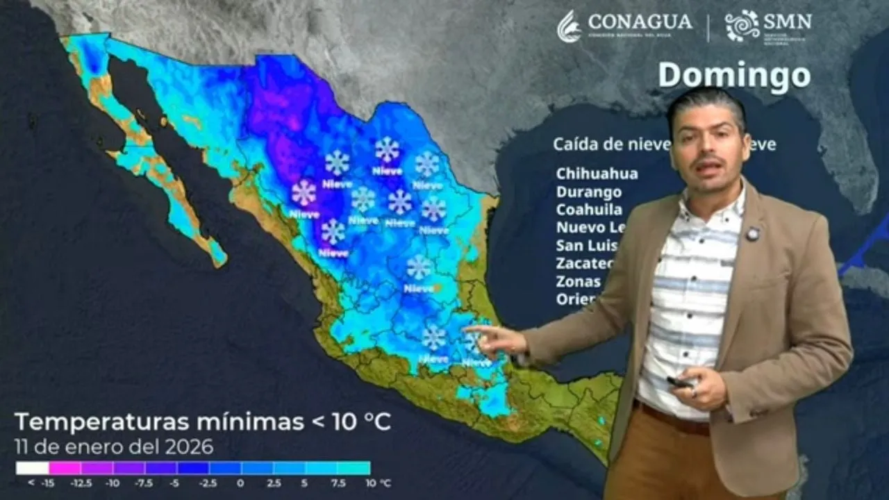 Tormenta invernal, masa de aire polar y frente frío 27 congelarán al país durante el fin de semana