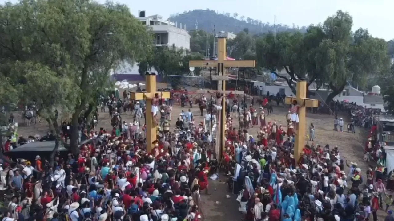 Reportan saldo blanco en la representación de la Pasión de Cristo en Iztapalapa (Video)
