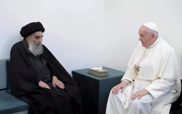 ¡Histórico! Reunión entre el papa Francisco y el principal clérigo chií de Irak  