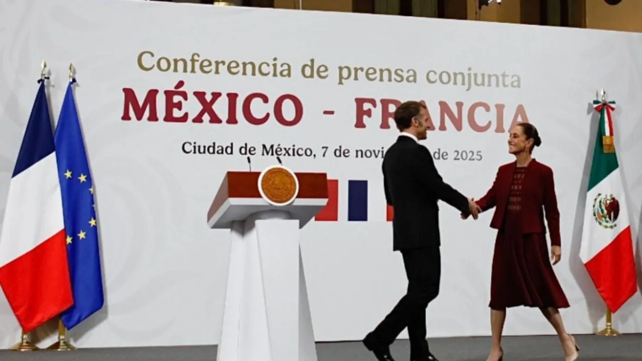 “La lucha contra el narco nos une a todos”, dice Macron en su reunión con Sheinbaum