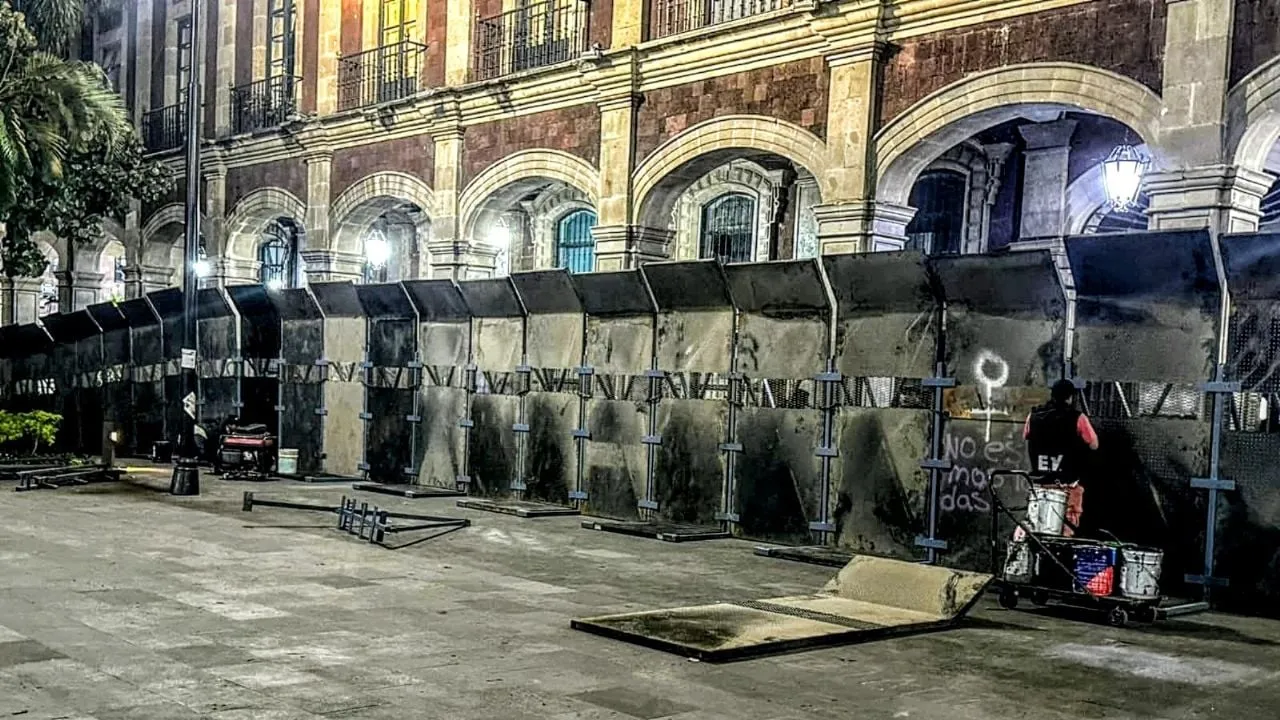 Autoridades blindan el Palacio de Gobierno de Morelos previo al 8M