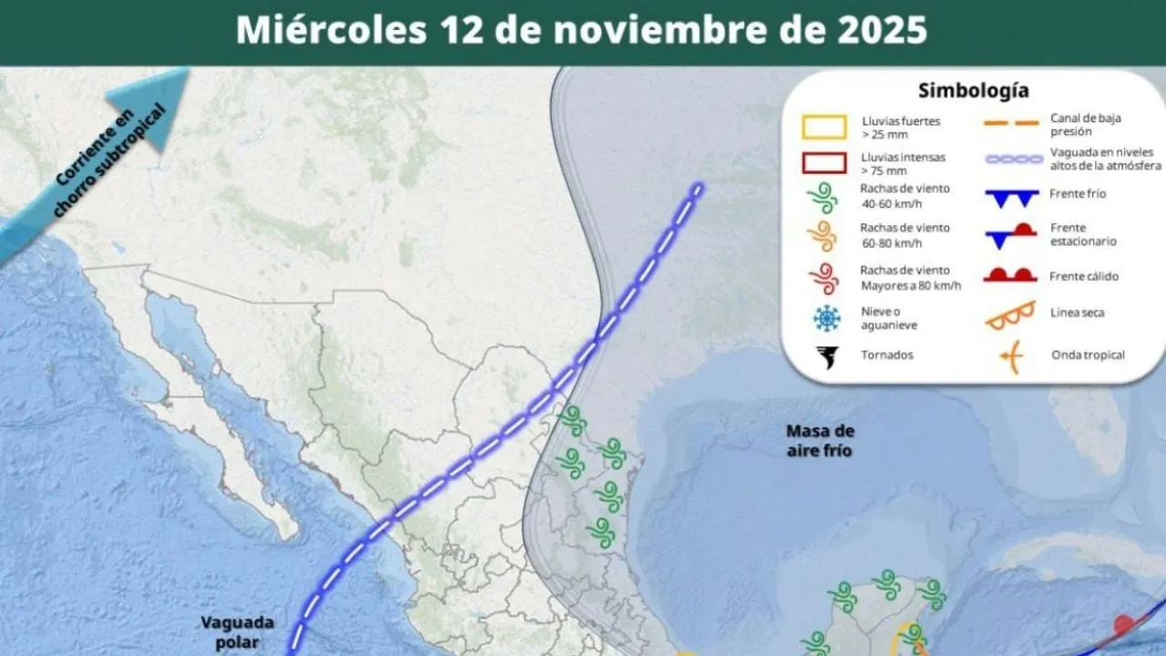 Masa de aire frío seguirá dominando este miércoles; así pegarán las heladas en cada entidad