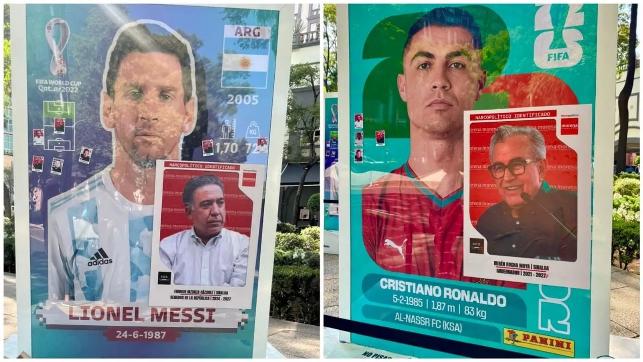 Intervienen exposición sobre álbum del Mundial con estampas de "narcopolíticos"