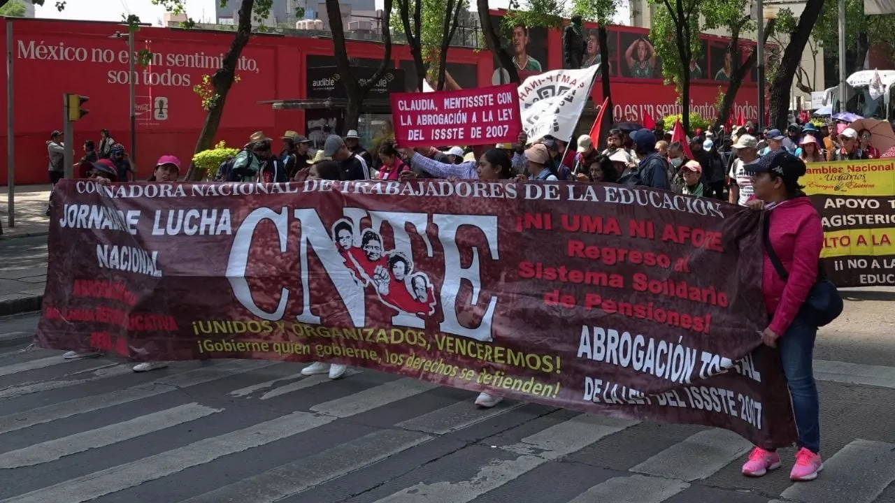 Esta es la ruta anunciada por la CNTE para la marcha del viernes en CDMX