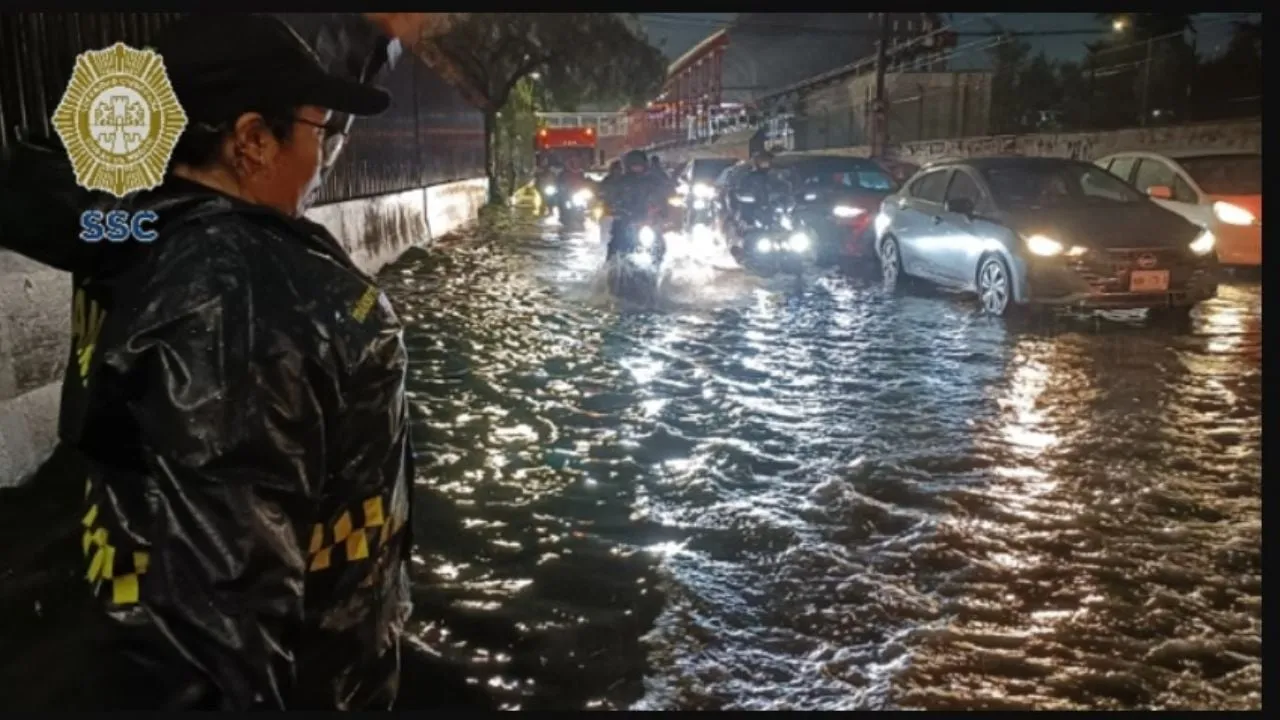 Lluvias colapsan la CDMX; inundaciones, afectaciones viales y caída de árboles