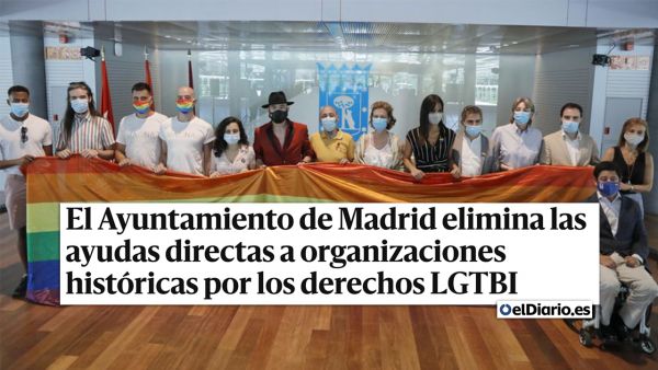 Elevan fondos a comunidad LGBTI en Madrid. 