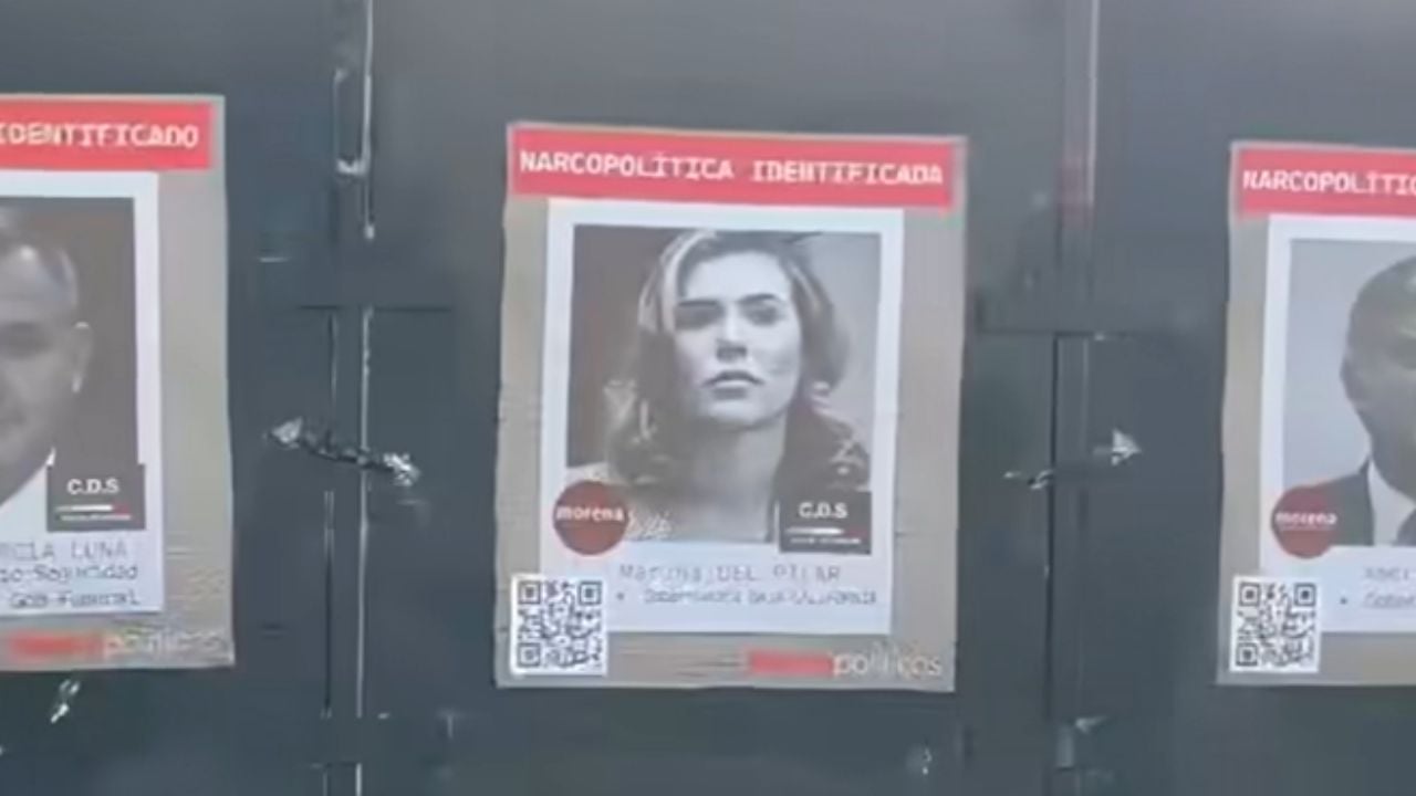 Colocan fotografía de Marina del Pilar en “muro del miedo” en Palacio Nacional de BC