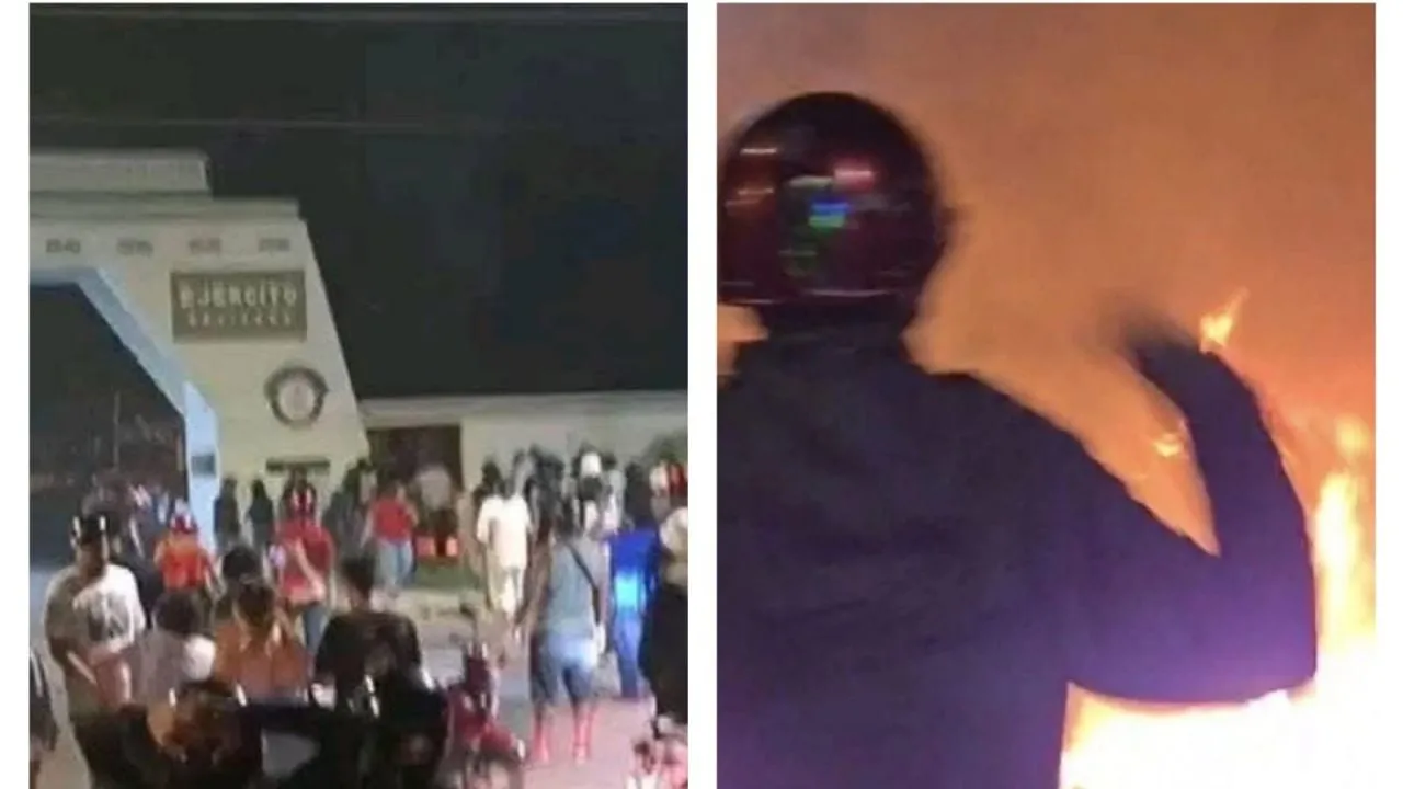 Queman garita de Sedena en Cozumel; acusan a militar de violar a niña que vendía chicharrones (Video)