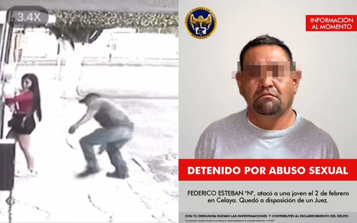 Detienen a sujeto por agredir sexualmente a una joven en calles de Celaya (Video)