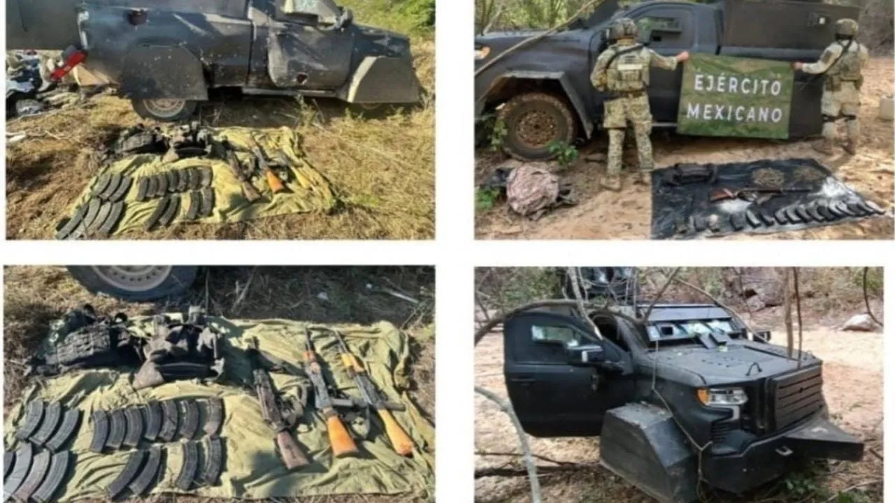 Choque armado en sierra sinaloense: cuatro civiles detenidos y dos vehículos “monstruo” asegurados