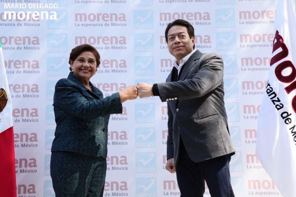 Morena y Nueva Alianza como coalición en elecciones 2021.