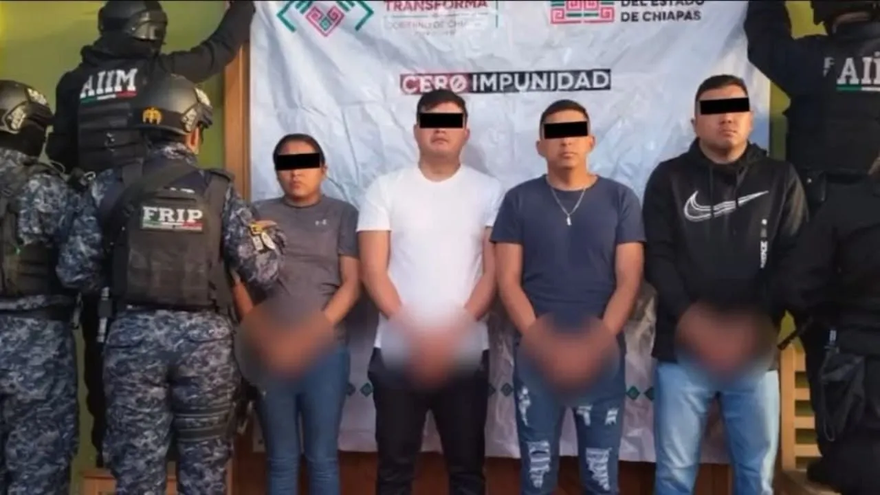 Detienen por extorsión a cuatro miembros de la Fuerza Pakal, grupo de élite en Chiapas