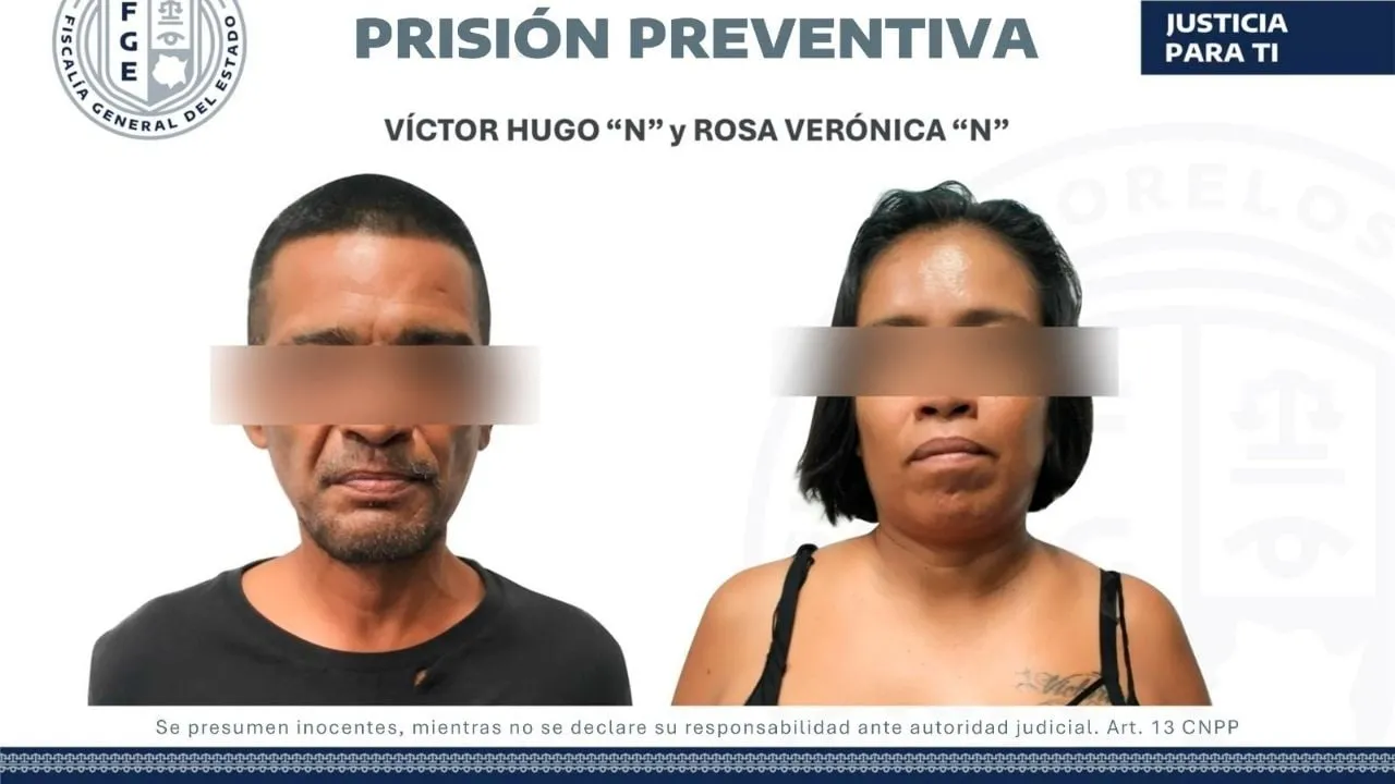 Dictan prisión preventiva a pareja por el secuestro agravado de un niño de 5 años en Cuautla