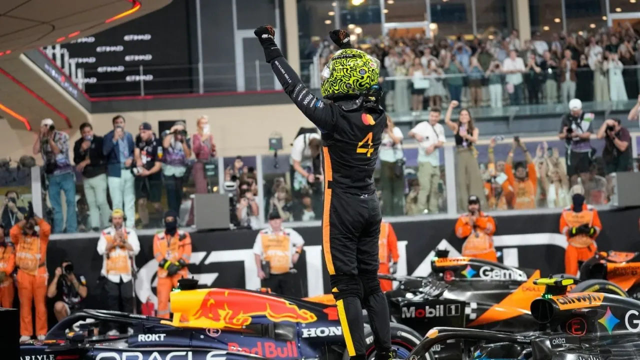 Lando Norris de McLaren gana su primer título de F1 tras terminar tercero en el GP de Abu Dabi