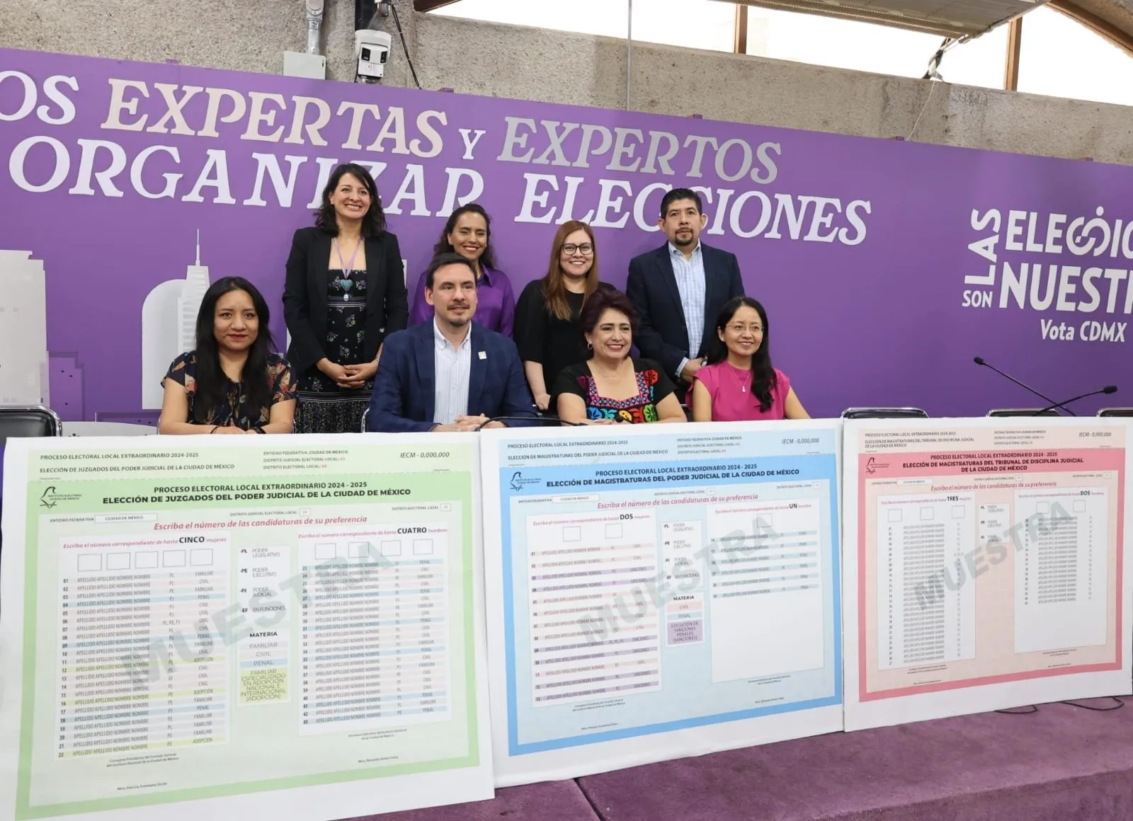 IECM presenta las boletas de la elección judicial en la CDMX; serán nueve para los capitalinos