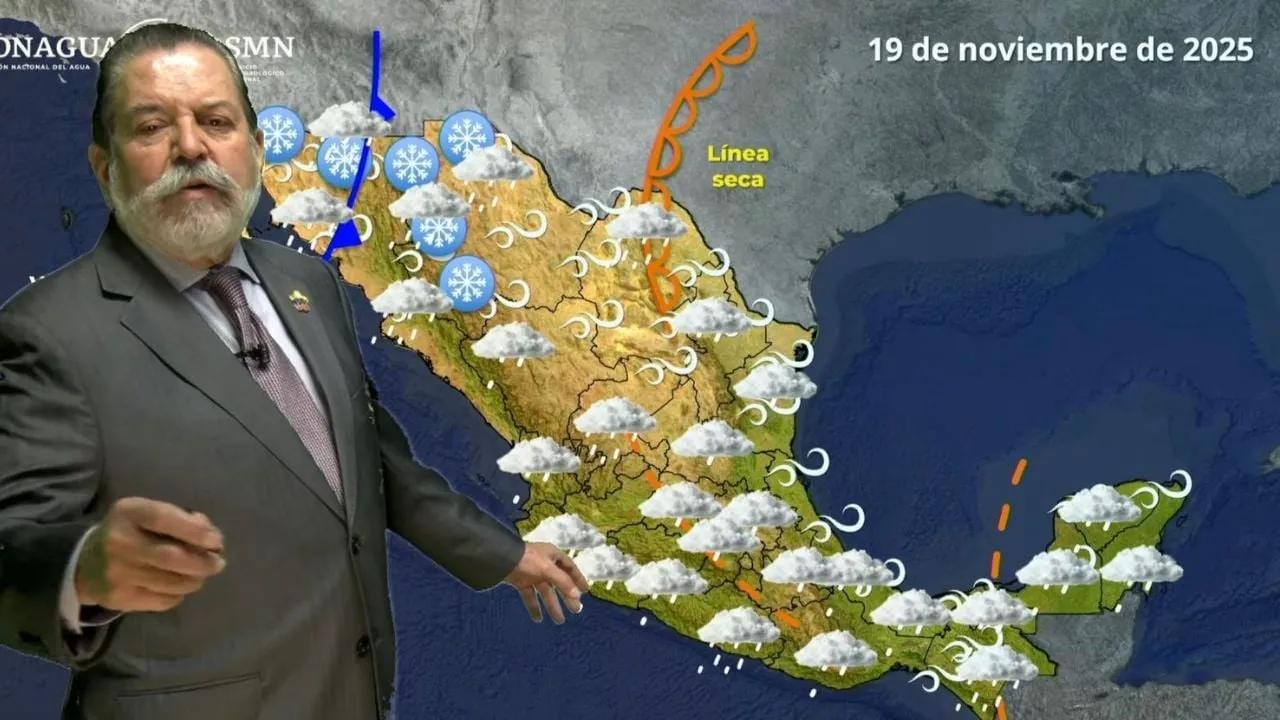 Marcado descenso de temperaturas, chubascos y lluvias el miércoles por el frente frío 15