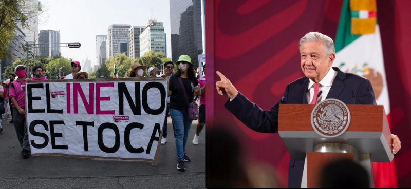 La marcha fue como un striptease político… AMLO.