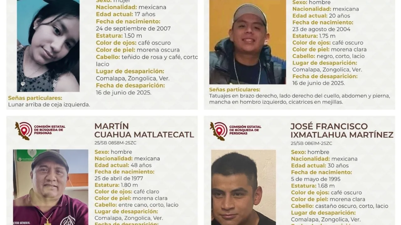 Hallan muertas en Omealca, Veracruz, a cuatro personas reportadas como desaparecidas