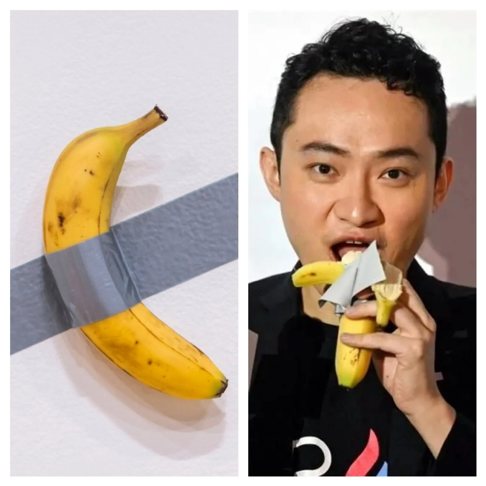 Empresario se come la banana que compró con cinta adhesiva por 6.2 millones de dólares