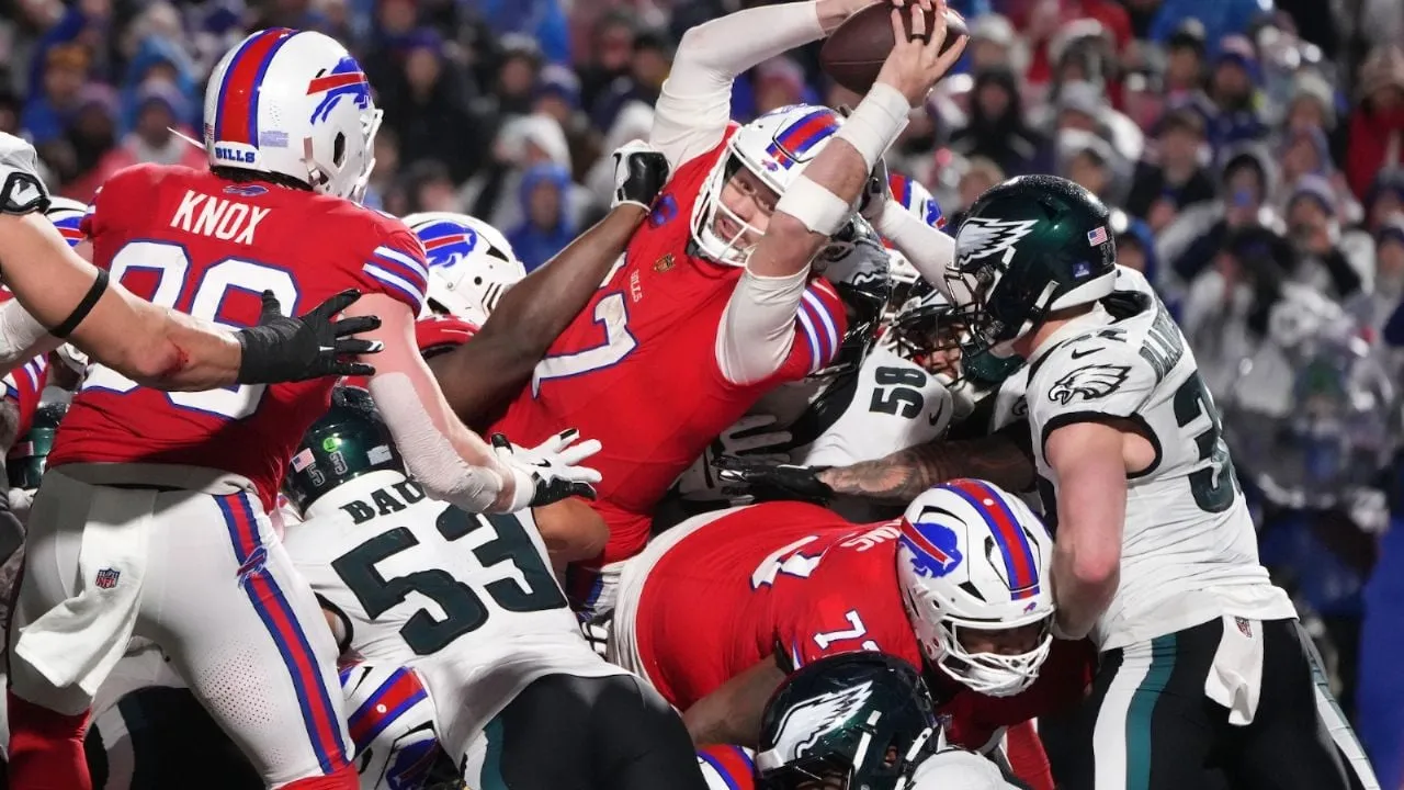 Eagles vencen a Bills tras falla de Josh Allen al buscar a Shakir en intento de conversión