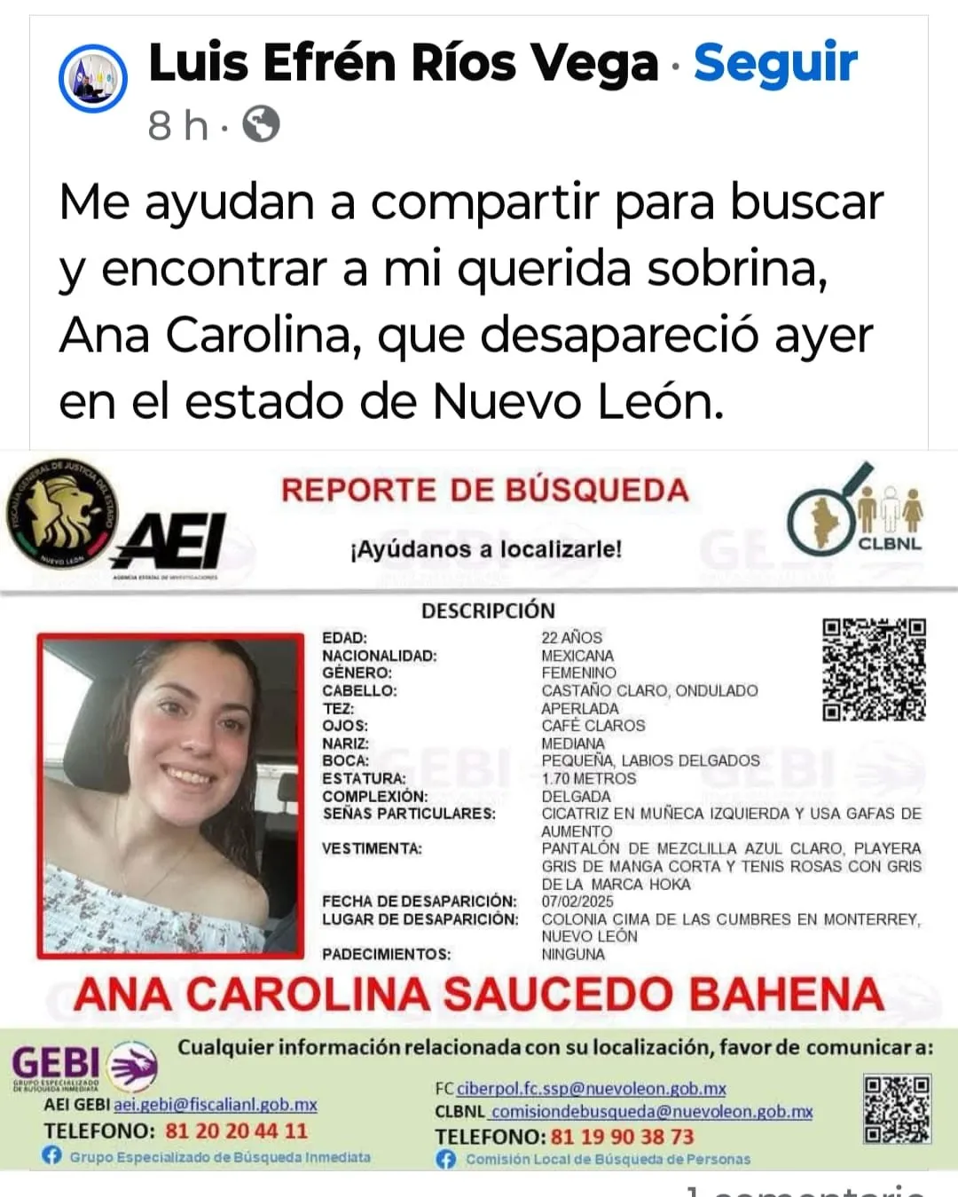 Desaparece en Monterrey sobrina de magistrado de Coahuila