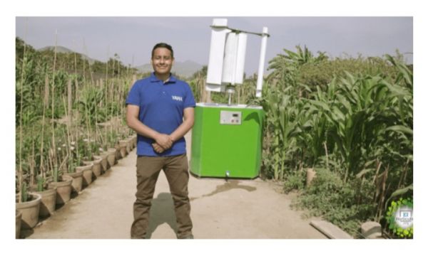 La ONU reconoce a peruano transforma el viento en agua