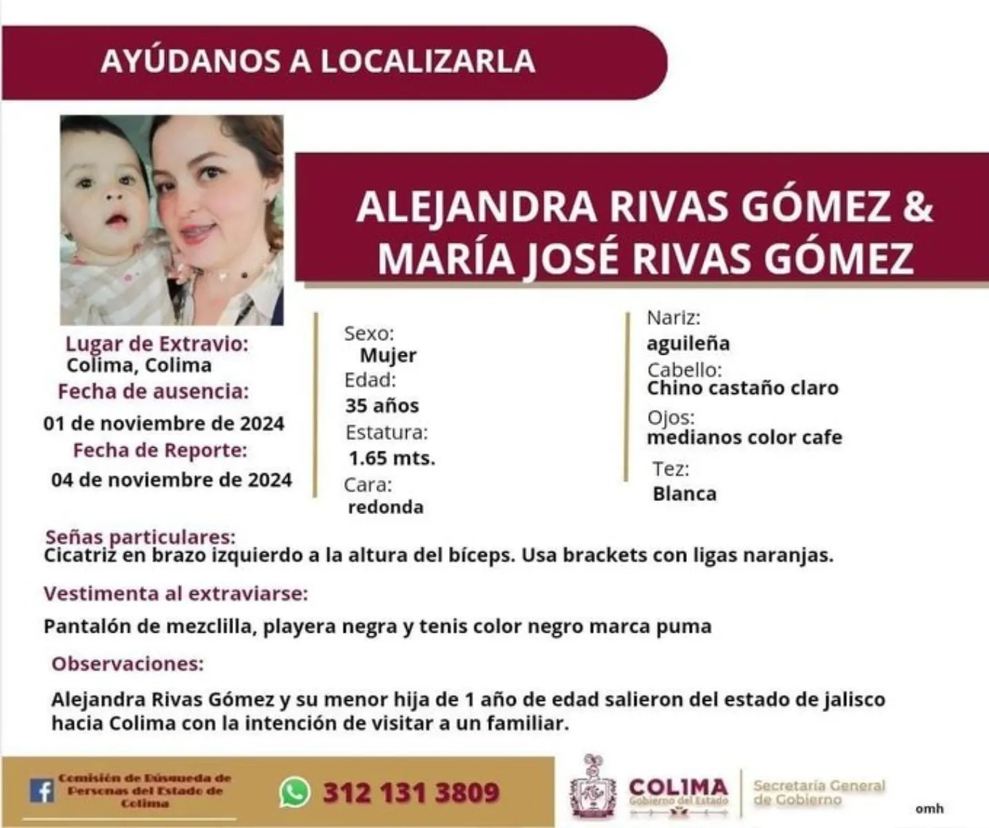 Encuentran el cadáver de mujer desaparecida junto con su hija; se desconoce el paradero de la menor