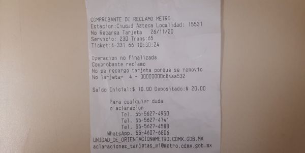 ¿Sabes que es un Comprobante de Reclamo Metro?