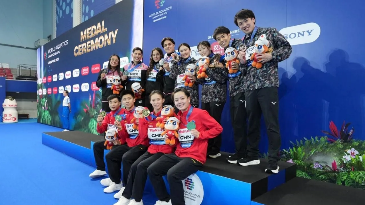 Clavadistas mexicanos obtienen medalla de plata en Campeonato Mundial de Deportes Acuáticos