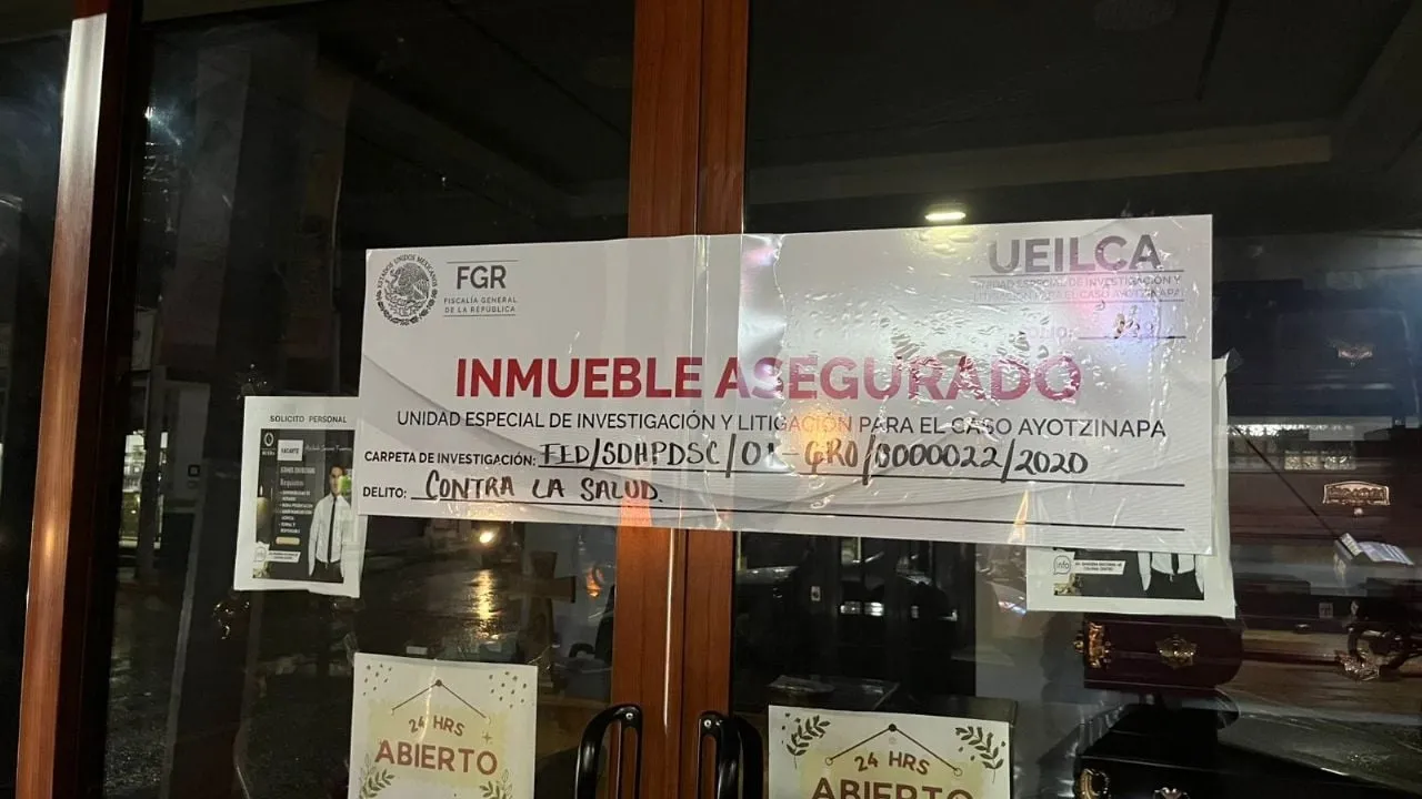 Aseguran dos funerarias en Iguala por delitos de desaparición forzada y contra la salud