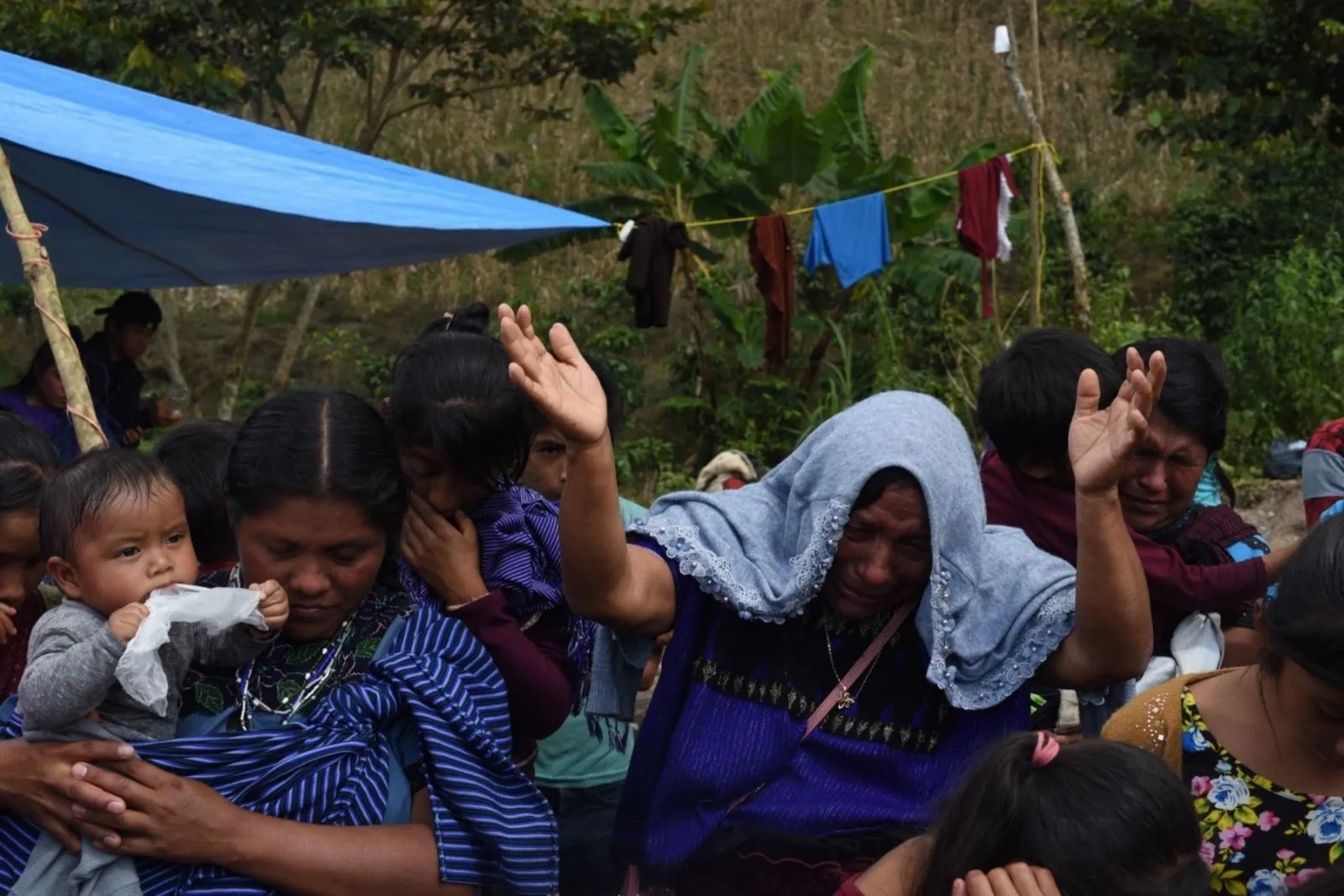 Tsotsiles desplazados de Chenalhó piden ayuda humanitaria