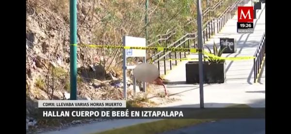 Hallan cadáver de un recién nacido a orillas del cerro en Iztapalapa.