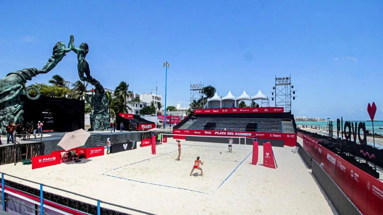 Playa del Carmen viola leyes ambientales en Mundial de Voleibol y le perdonan la multa