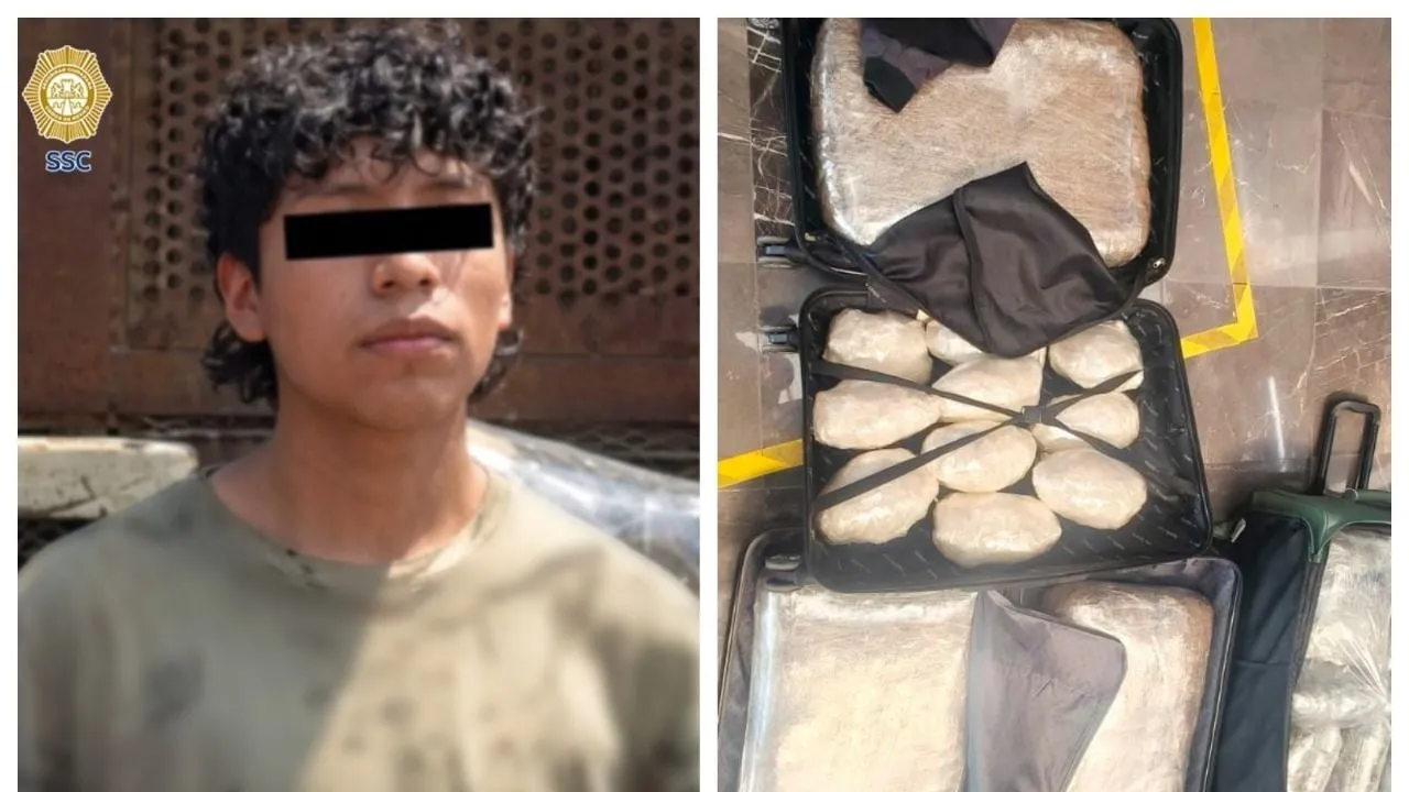 Lo detienen con 47 kilos de mariguana cuando pretendía viajar a Veracruz desde la TAPO