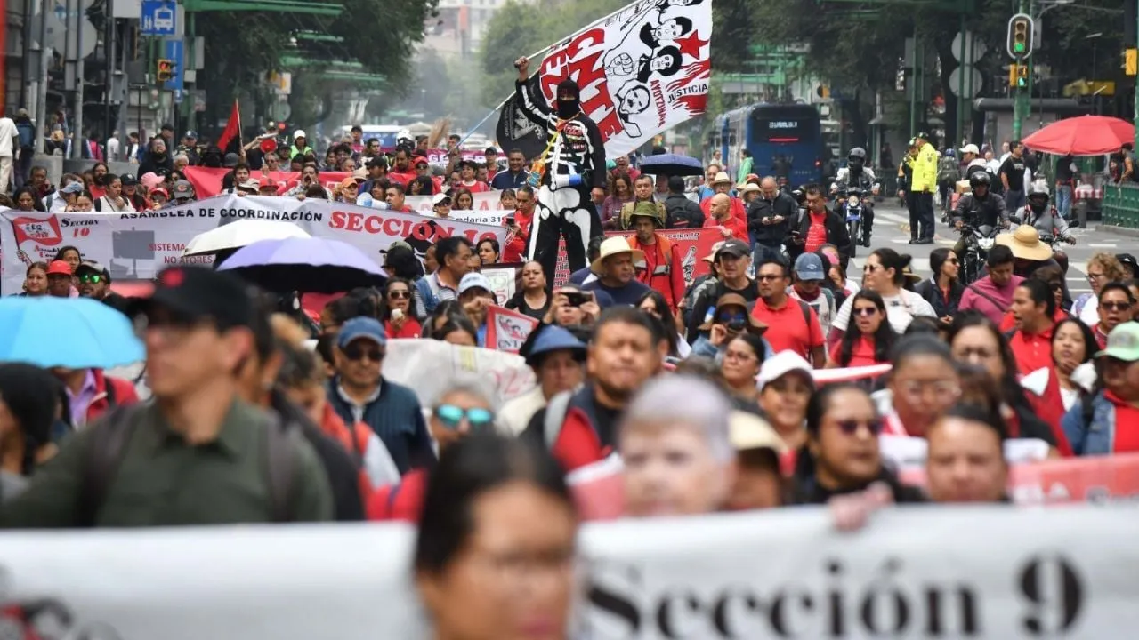 La CNTE realiza este jueves megamarcha en la CDMX; estas son las vialidades cerradas y alternas