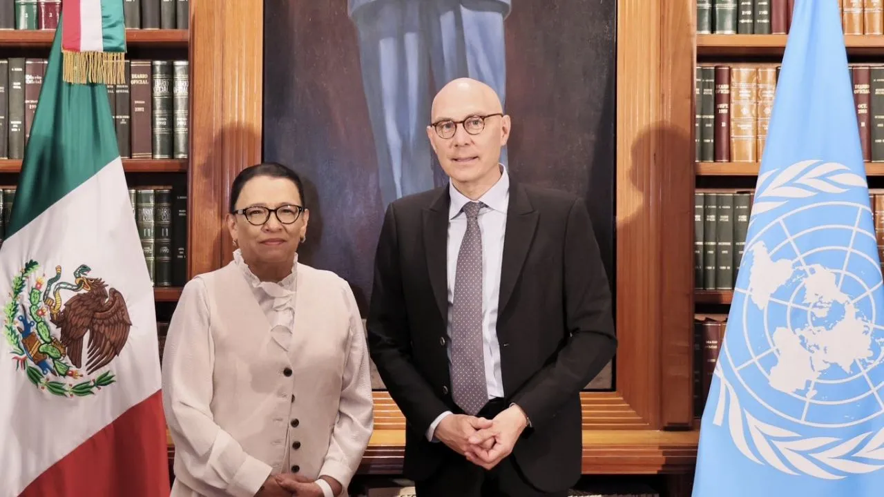 Gobernación ofrece cooperar con la ONU; se reúnen Rosa Icela Rodríguez y Volker Türk