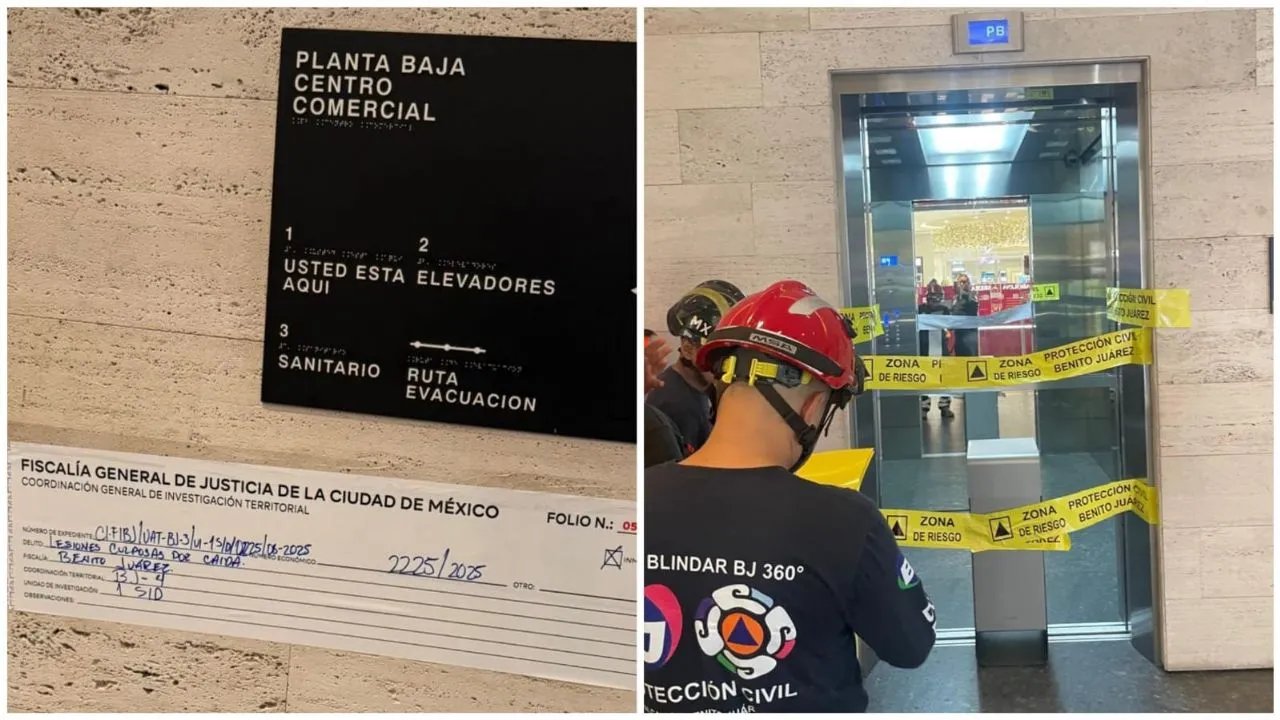 Suspenden actividades en Plaza Mítikah tras el desplome de un elevador
