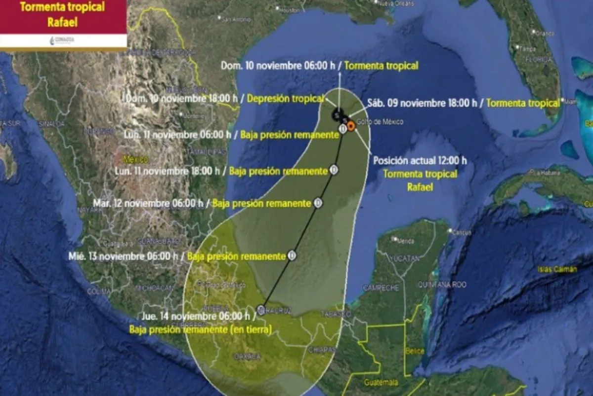 Rafael se debilita a tormenta tropical en el Golfo de México tras azotar Cuba