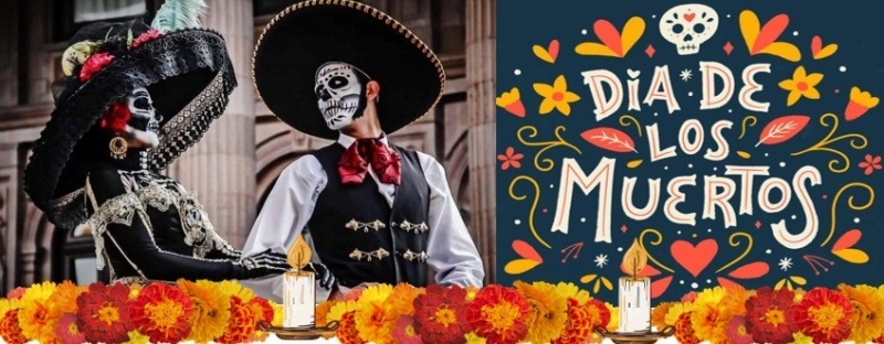 A celebrar las tradiciones mexicanas de Día de Muertos.