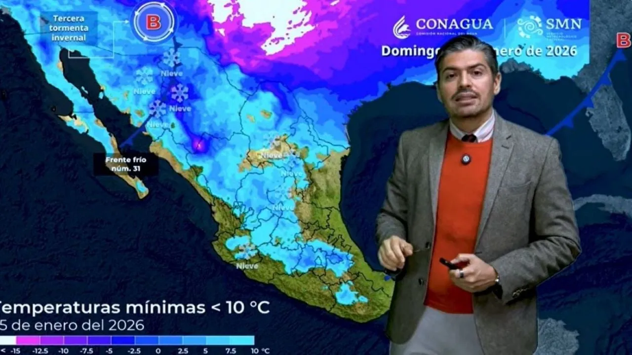 Ataca la tercera tormenta invernal: lluvias fuertes y frío intenso de viernes a lunes