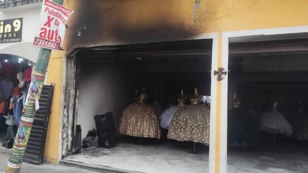 Con bombas molotov atacan boutique de bodas y XV años en Cuautla